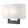 6_Livex Lighting James 9" High Bronze Rectangular Wall Sconce more views