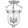 Livex Lighting Jefferson 10" Wide Brushed Nickel 3-Light Ceiling Light