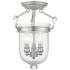 Livex Lighting Jefferson 10" Wide Brushed Nickel 3-Light Ceiling Light