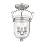 5_Livex Lighting Jefferson 10" Wide Brushed Nickel 3-Light Ceiling Light more views