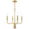 Livex Lighting Lisbon 22" Satin Brass 4-Light Traditional Chandelier