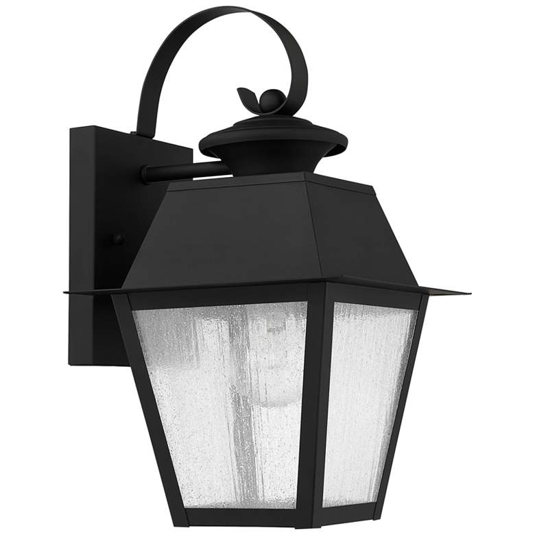 Image 2 Livex Lighting Mansfield 12 1/2" High Black Outdoor Wall Light
