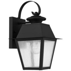 Livex Lighting Mansfield 12 1/2" High Black Outdoor Wall Light
