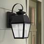 1_Livex Lighting Mansfield 12 1/2" High Black Outdoor Wall Light