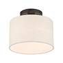 4_Livex Lighting Meadow 10" Wide English Bronze White Drum Ceiling Light more views