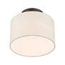 5_Livex Lighting Meadow 10" Wide English Bronze White Drum Ceiling Light more views