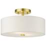 2_Livex Lighting Meridian 13" 2-Light Satin Brass Semi Flush Fixture
