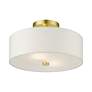 4_Livex Lighting Meridian 13" 2-Light Satin Brass Semi Flush Fixture more views