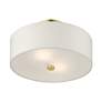 5_Livex Lighting Meridian 13" 2-Light Satin Brass Semi Flush Fixture more views