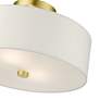 6_Livex Lighting Meridian 13" 2-Light Satin Brass Semi Flush Fixture more views