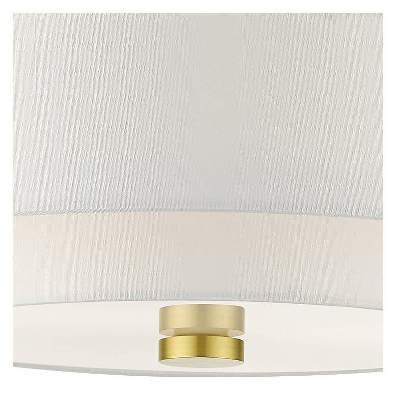 Image 4 Livex Lighting Meridian 15" Wide Satin Brass Ceiling Light more views
