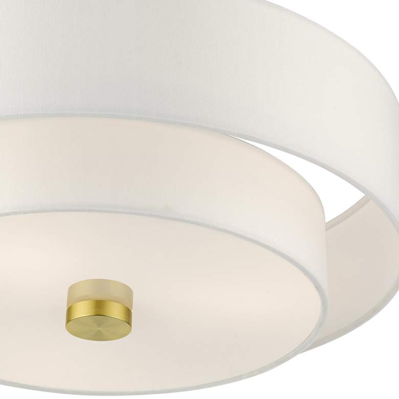 Image 5 Livex Lighting Meridian 15" Wide Satin Brass Ceiling Light more views