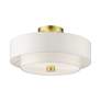 5_Livex Lighting Meridian 15" Wide Satin Brass Ceiling Light more views