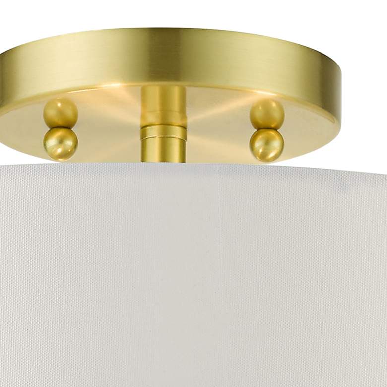 Image 6 Livex Lighting Meridian 15" Wide Satin Brass Ceiling Light more views