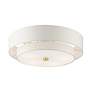 7_Livex Lighting Meridian 22" Wide Satin Brass Off-White Ceiling Light more views