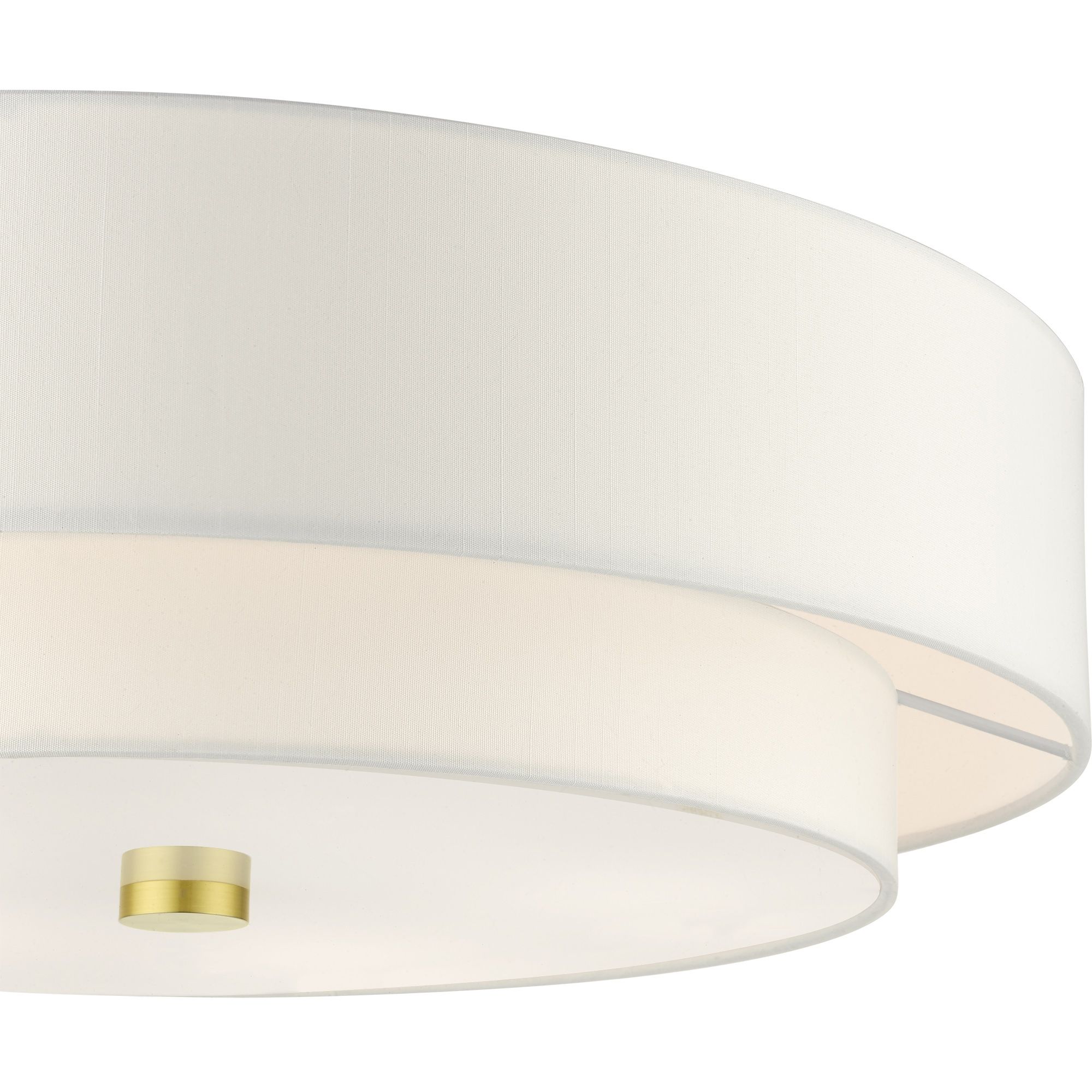 Livex Lighting Meridian 22" Wide Satin Brass Off-White Ceiling Light in scene