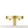 Livex Lighting Meridian 22" Wide Satin Brass Off-White Ceiling Light in scene