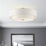 Livex Lighting Meridian 22" Wide Satin Brass Off-White Ceiling Light in scene
