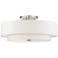 Livex Lighting Meridian 30" Brushed Nickel Double Drum Ceiling Light