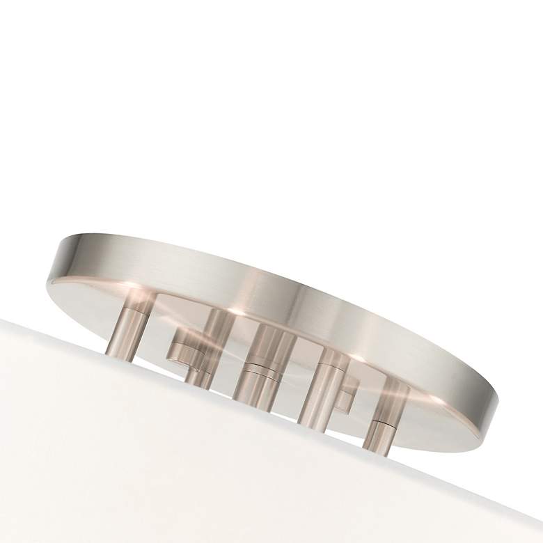 Image 6 Livex Lighting Meridian 30" Brushed Nickel Double Drum Ceiling Light more views