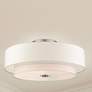 Livex Lighting Meridian 30" Brushed Nickel Double Drum Ceiling Light