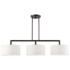 Livex Lighting Meridian 51" Black Chrome 3-Light Linear Chandelier
