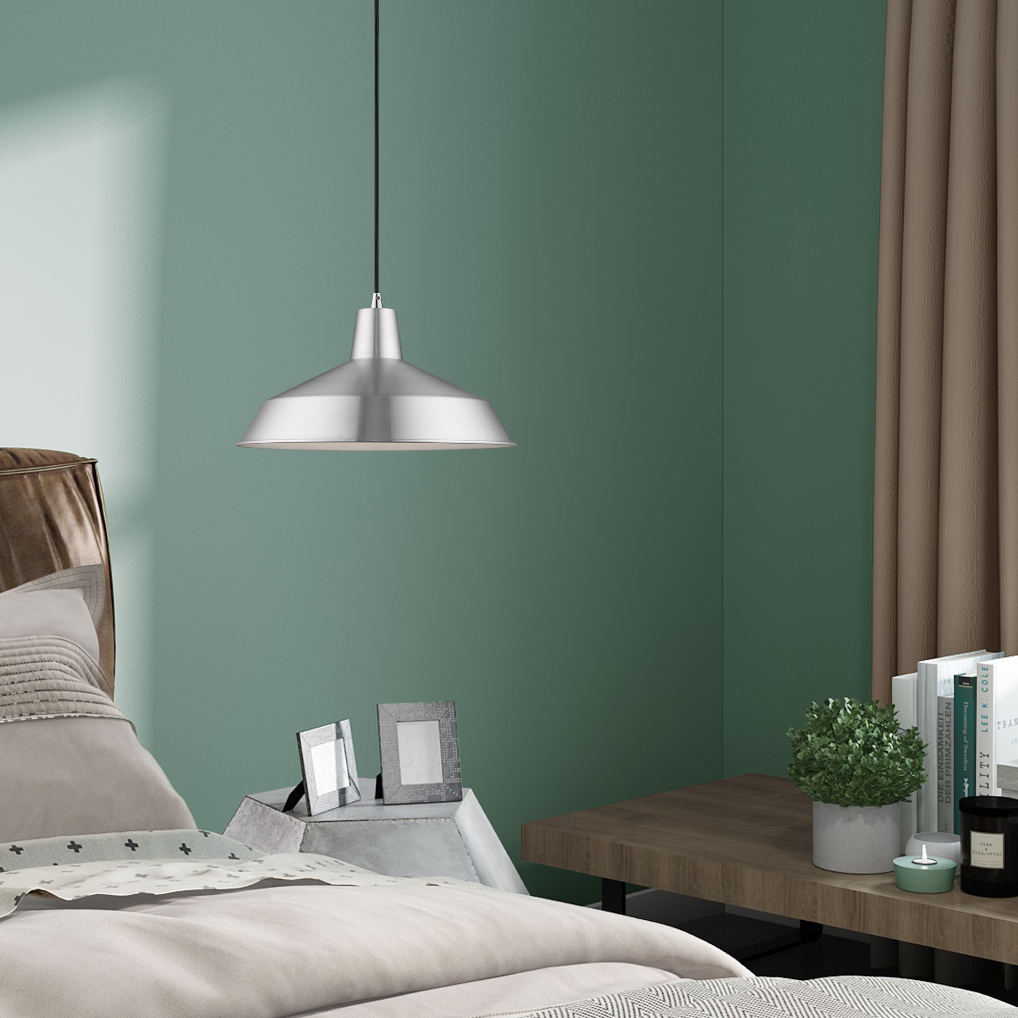 Livex Lighting Metal Shade Mini Pendants Silver Collection