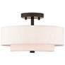 Thumbnail4 of Livex Lighting Monroe 13" White Double Drum 2-Light Ceiling Light more views