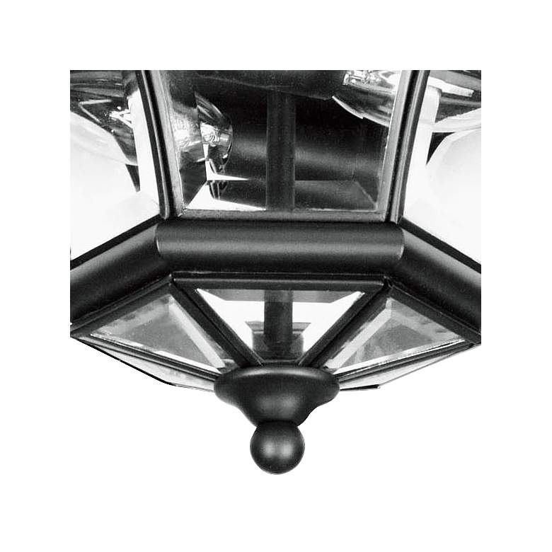 Image 2 Livex Lighting Monterey 10 1/2" Wide Black Outdoor Ceiling Light more views