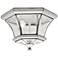 Livex Lighting Monterey 10 1/2" Wide Nickel Outdoor Ceiling Light