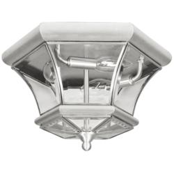 Livex Lighting Monterey 12 1/2" Wide Nickel Outdoor Ceiling Light