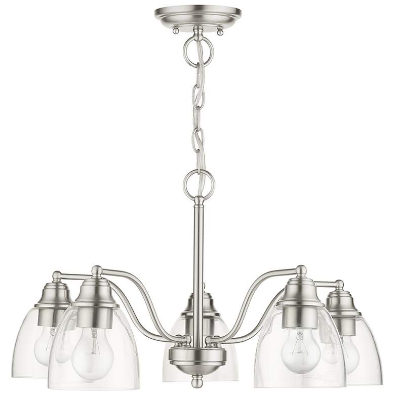 Image 3 Livex Lighting Montgomery 24" Wide Brushed Nickel 5-Light Chandelier more views