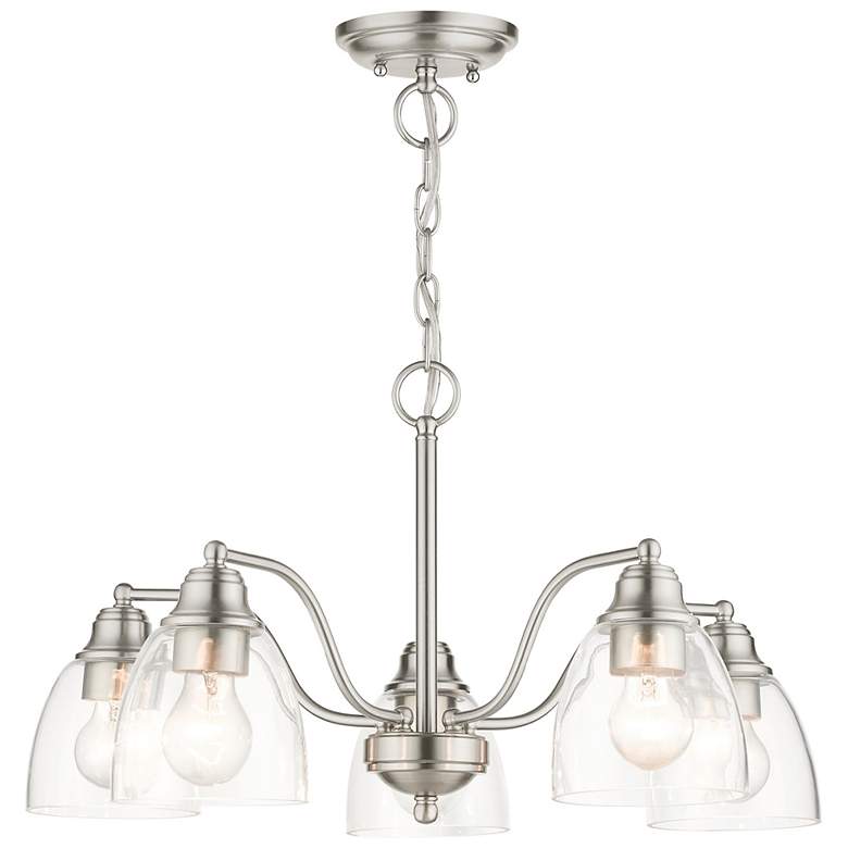 Image 4 Livex Lighting Montgomery 24" Wide Brushed Nickel 5-Light Chandelier more views