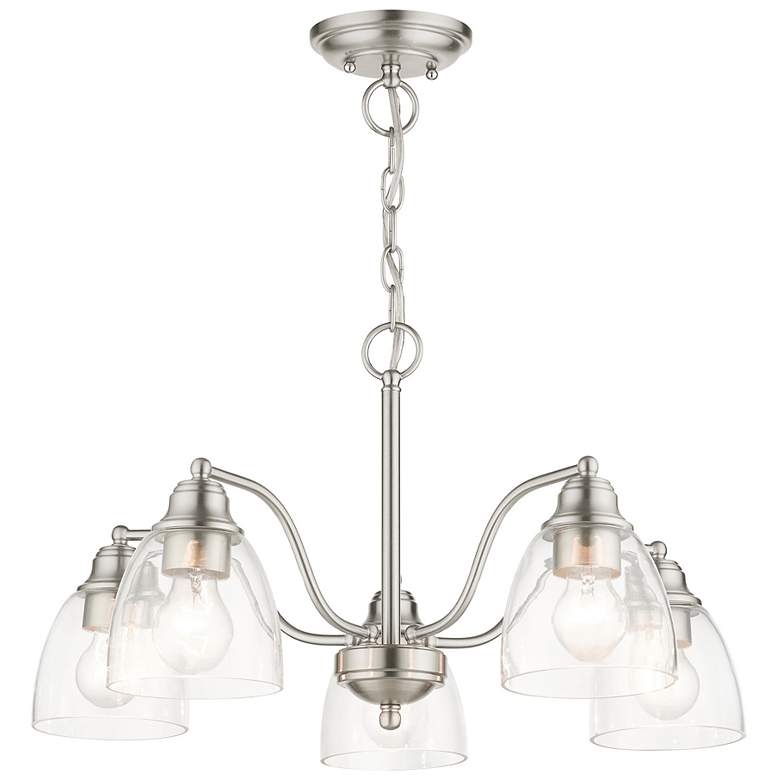 Image 5 Livex Lighting Montgomery 24" Wide Brushed Nickel 5-Light Chandelier more views
