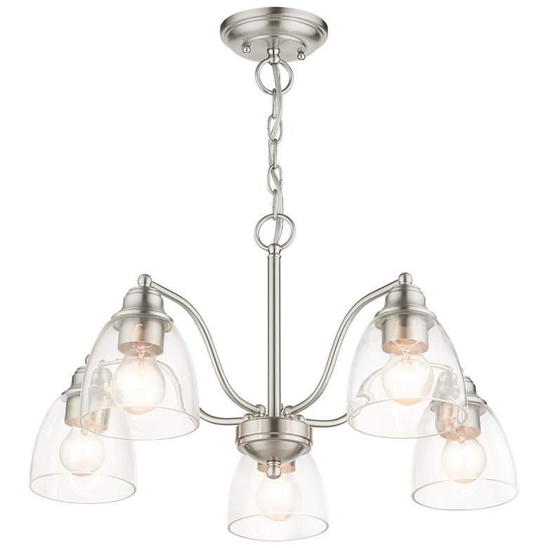 Image 6 Livex Lighting Montgomery 24" Wide Brushed Nickel 5-Light Chandelier more views