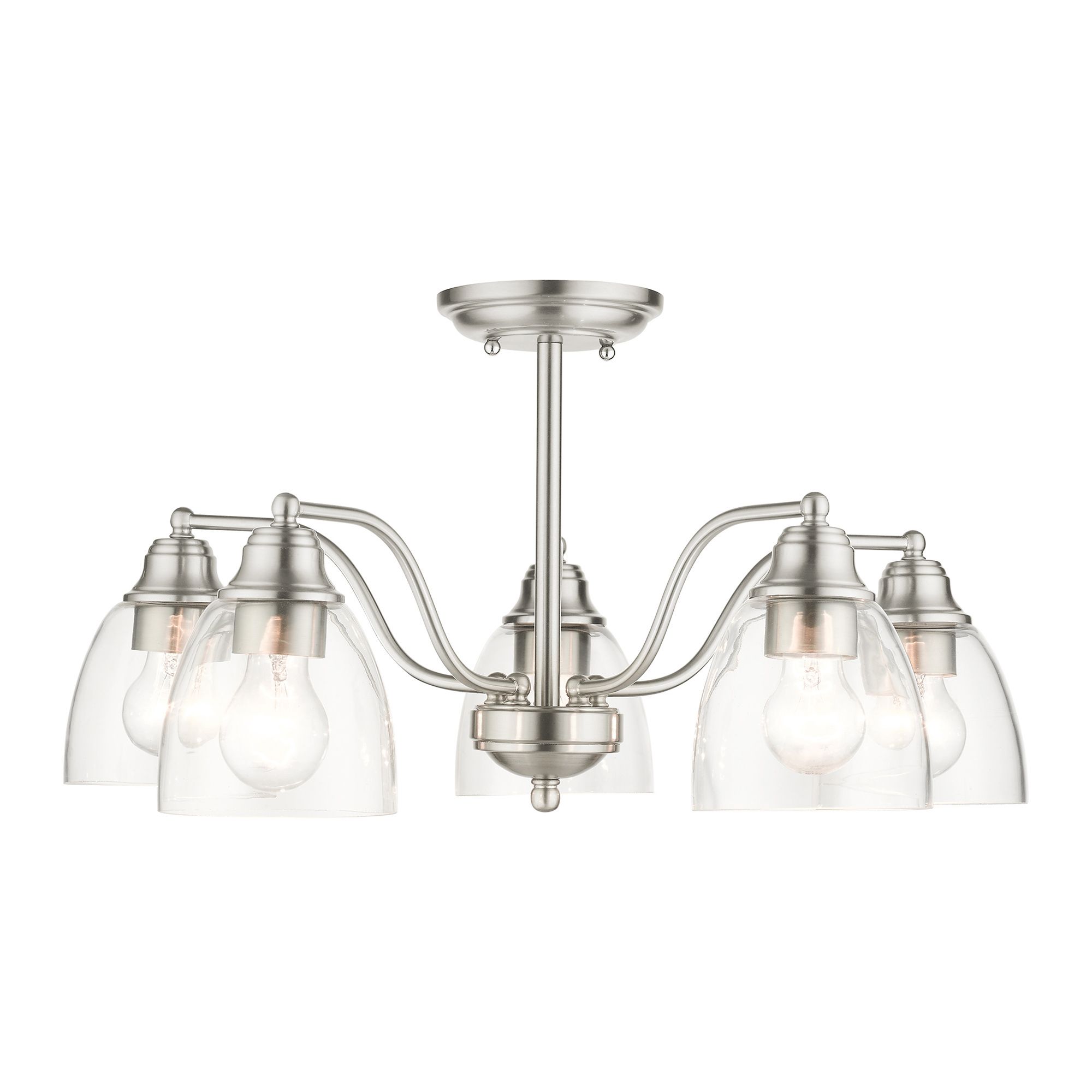 Livex Lighting Montgomery 24" Wide Brushed Nickel 5-Light Chandelier
