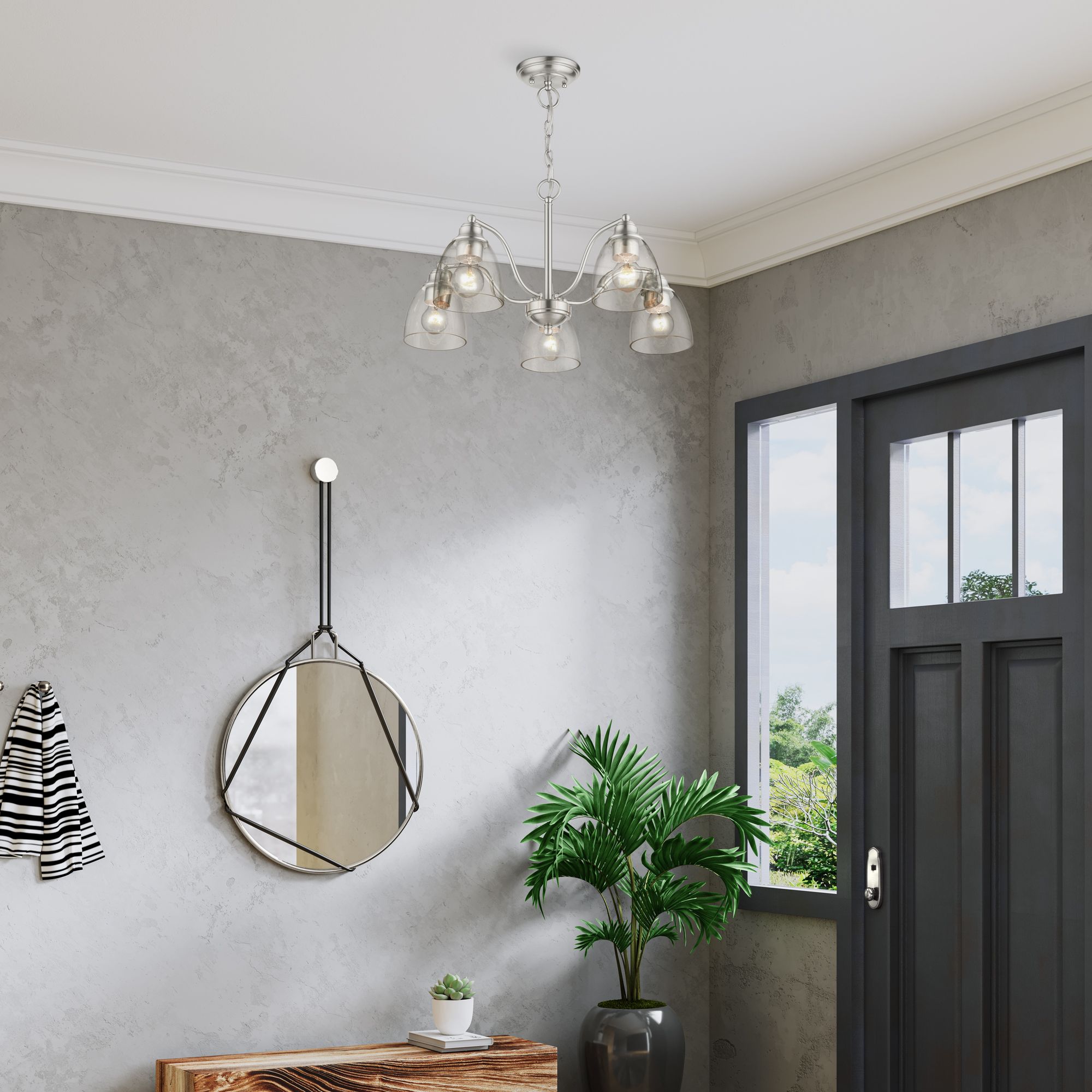 Livex Lighting Montgomery 24" Wide Brushed Nickel 5-Light Chandelier