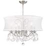 3_Livex Lighting New Castle 24" Wide Brushed Nickel Shade Chandelier