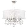 4_Livex Lighting New Castle 24" Wide Brushed Nickel Shade Chandelier more views