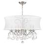 5_Livex Lighting New Castle 24" Wide Brushed Nickel Shade Chandelier more views