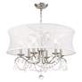 6_Livex Lighting New Castle 24" Wide Brushed Nickel Shade Chandelier more views