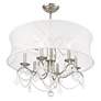 7_Livex Lighting New Castle 24" Wide Brushed Nickel Shade Chandelier more views