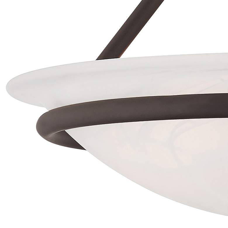 Image 3 Livex Lighting Newburgh 12 inch Wide Black Semi-Flush Ceiling Light more views