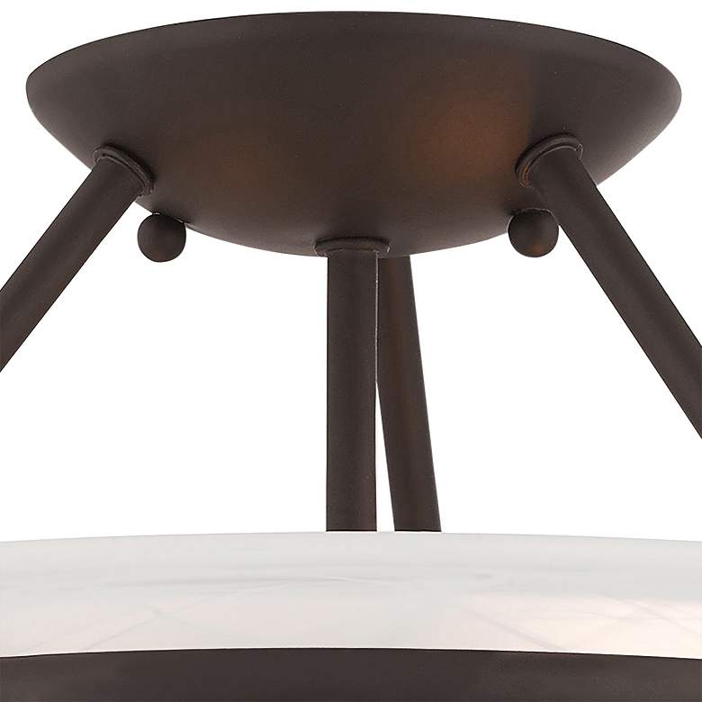 Image 4 Livex Lighting Newburgh 12 inch Wide Black Semi-Flush Ceiling Light more views