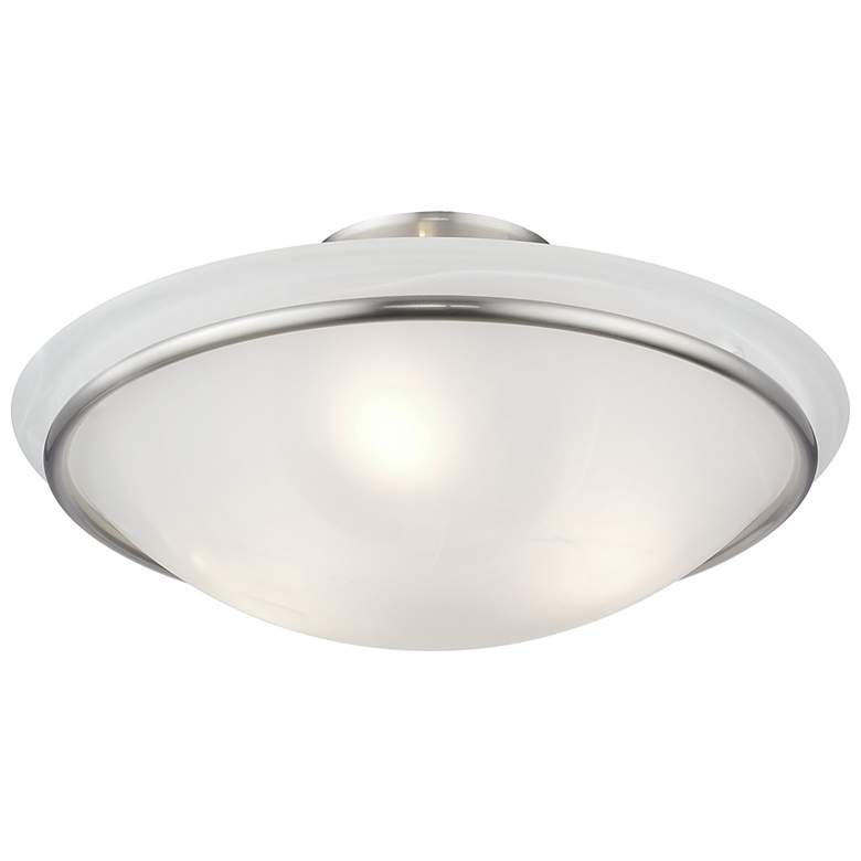 Image 5 Livex Lighting Newburgh 16" Wide 3-Light Brushed Nickel Ceiling Light more views