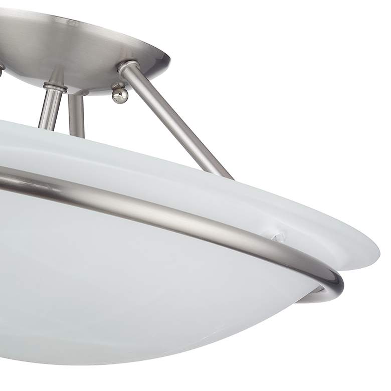 Image 7 Livex Lighting Newburgh 16" Wide 3-Light Brushed Nickel Ceiling Light more views