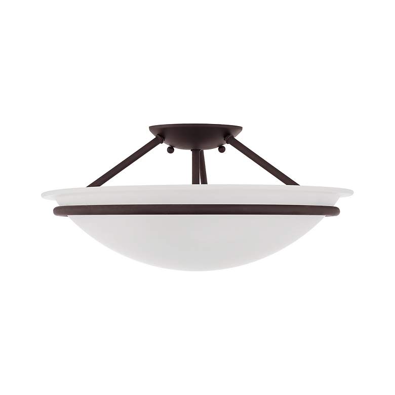 Image 4 Livex Lighting Newburgh 16" Wide Bronze Bowl Ceiling Light more views