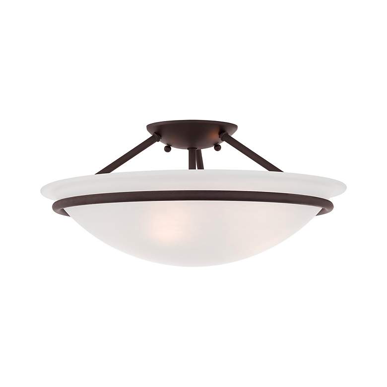 Image 5 Livex Lighting Newburgh 16" Wide Bronze Bowl Ceiling Light more views