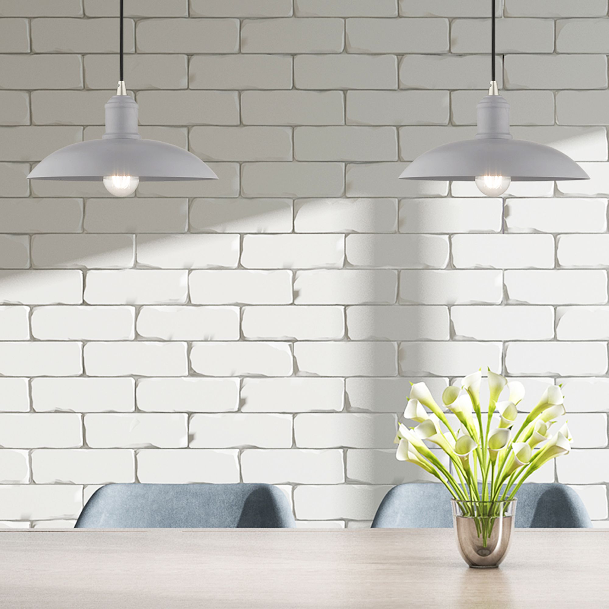 Livex Lighting Nordic 12 1/2" Wide Modern Gray Dome Mini Pendant