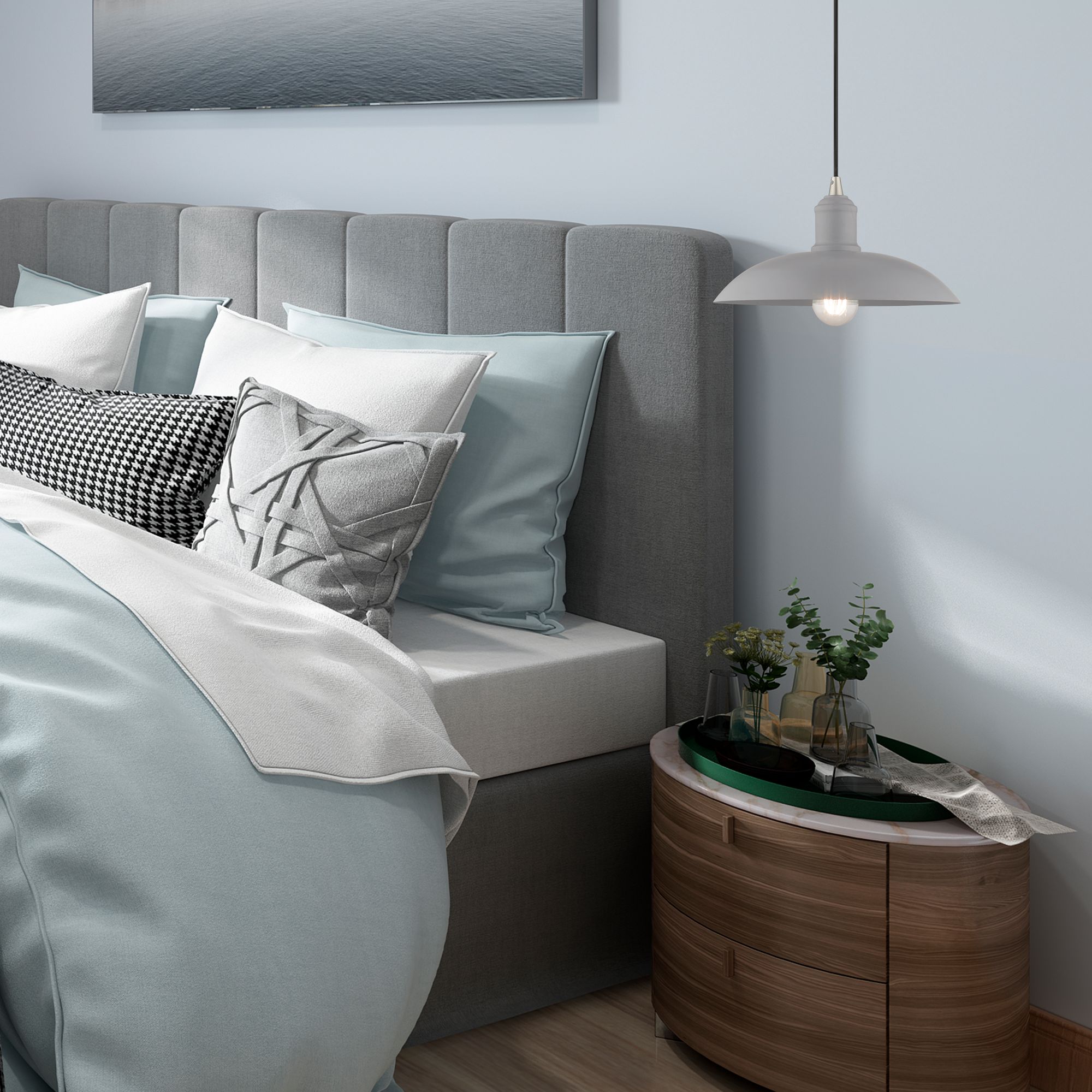 Livex Lighting Nordic 12 1/2" Wide Modern Gray Dome Mini Pendant